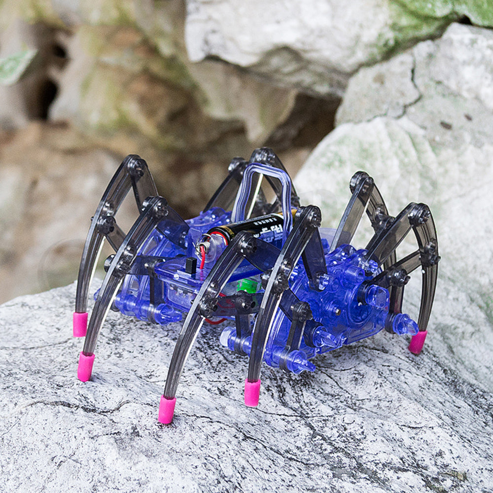 Children's Electric Spider Robot DIY Assembly Steam Toys Educational Model for Kids